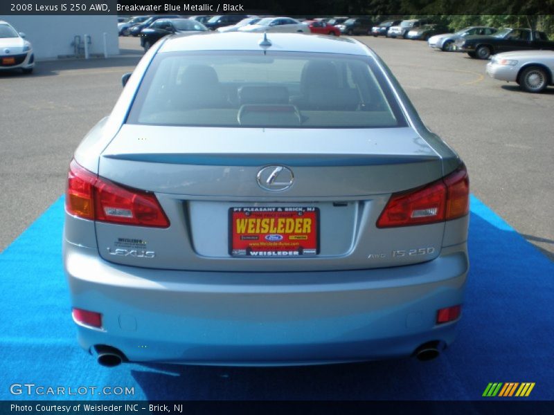 Breakwater Blue Metallic / Black 2008 Lexus IS 250 AWD