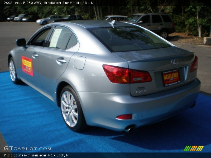 Breakwater Blue Metallic / Black 2008 Lexus IS 250 AWD