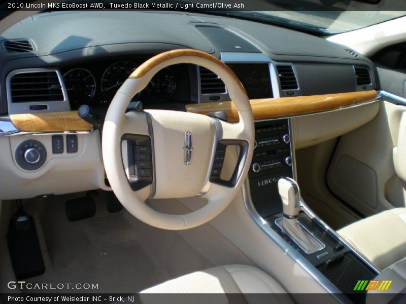 Tuxedo Black Metallic / Light Camel/Olive Ash 2010 Lincoln MKS EcoBoost AWD