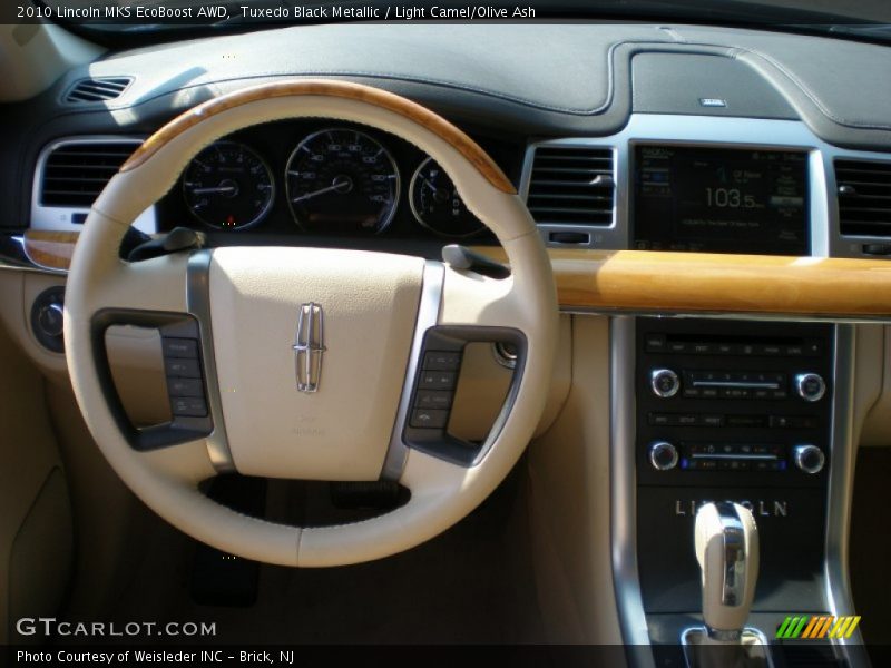 Tuxedo Black Metallic / Light Camel/Olive Ash 2010 Lincoln MKS EcoBoost AWD