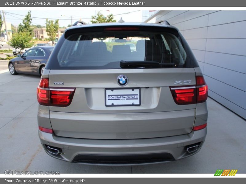 Platinum Bronze Metallic / Tobacco Nevada Leather 2011 BMW X5 xDrive 50i
