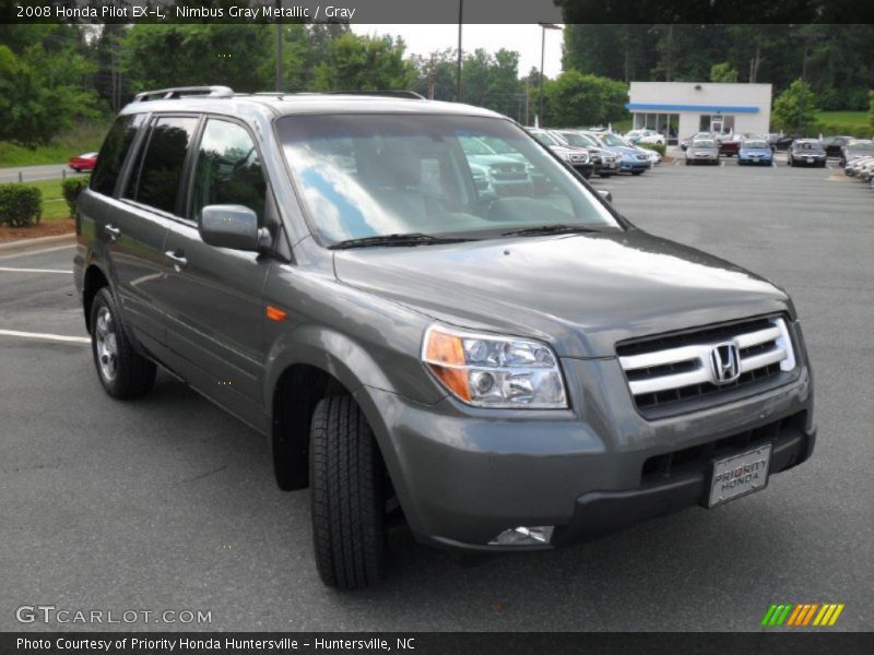 Nimbus Gray Metallic / Gray 2008 Honda Pilot EX-L