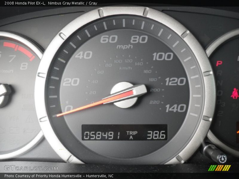 Nimbus Gray Metallic / Gray 2008 Honda Pilot EX-L
