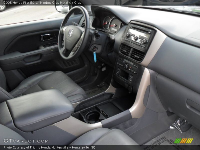 Nimbus Gray Metallic / Gray 2008 Honda Pilot EX-L