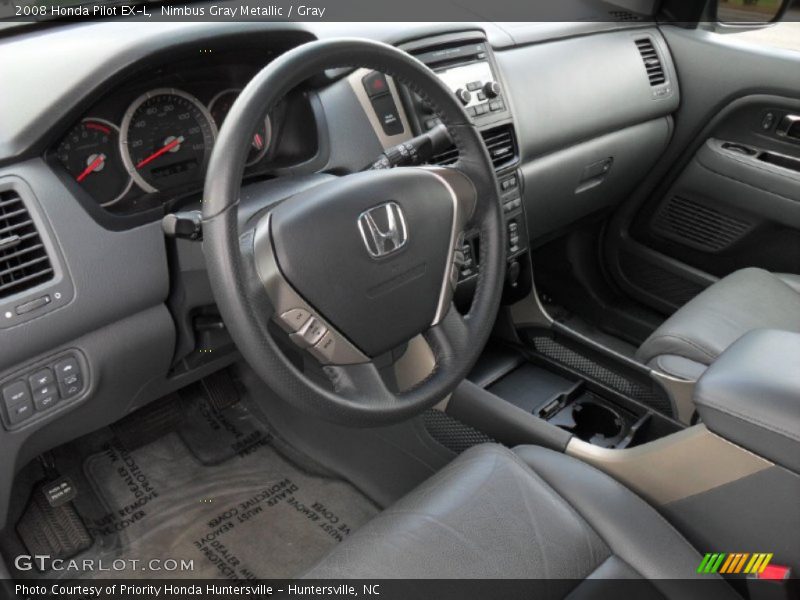 Nimbus Gray Metallic / Gray 2008 Honda Pilot EX-L