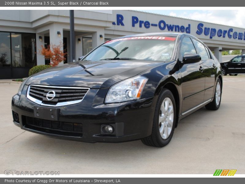 Super Black / Charcoal Black 2008 Nissan Maxima 3.5 SL