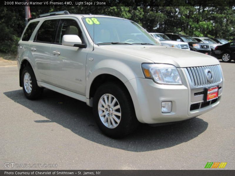 Light Sage / Stone 2008 Mercury Mariner V6 Premier 4WD