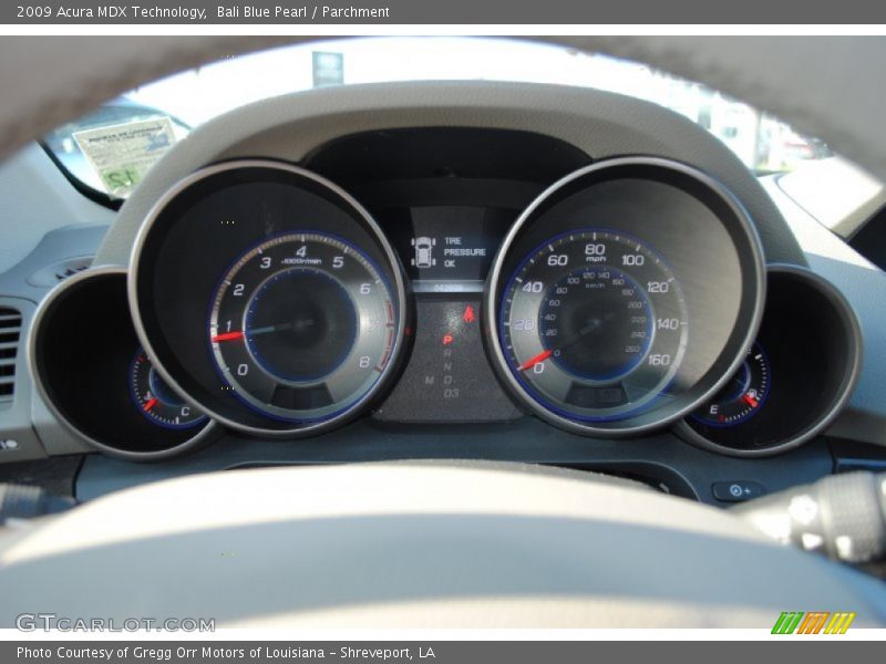 Bali Blue Pearl / Parchment 2009 Acura MDX Technology