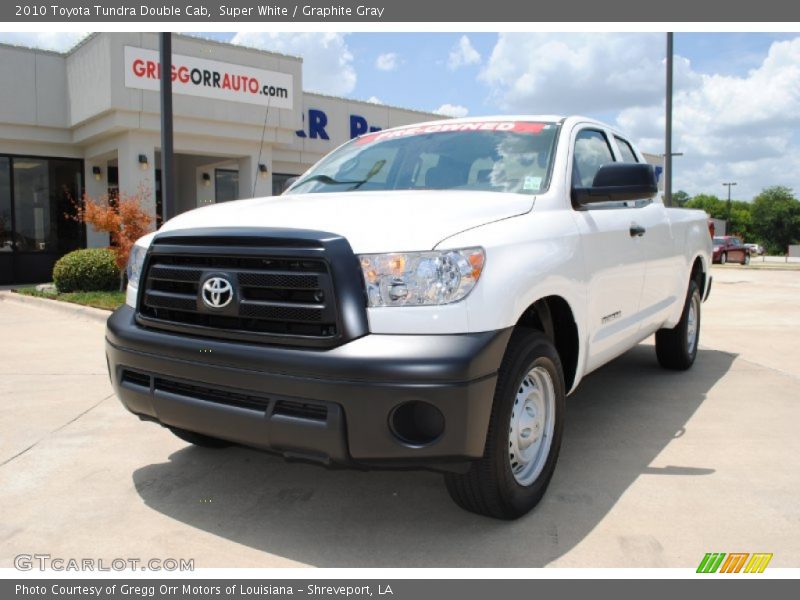 Super White / Graphite Gray 2010 Toyota Tundra Double Cab