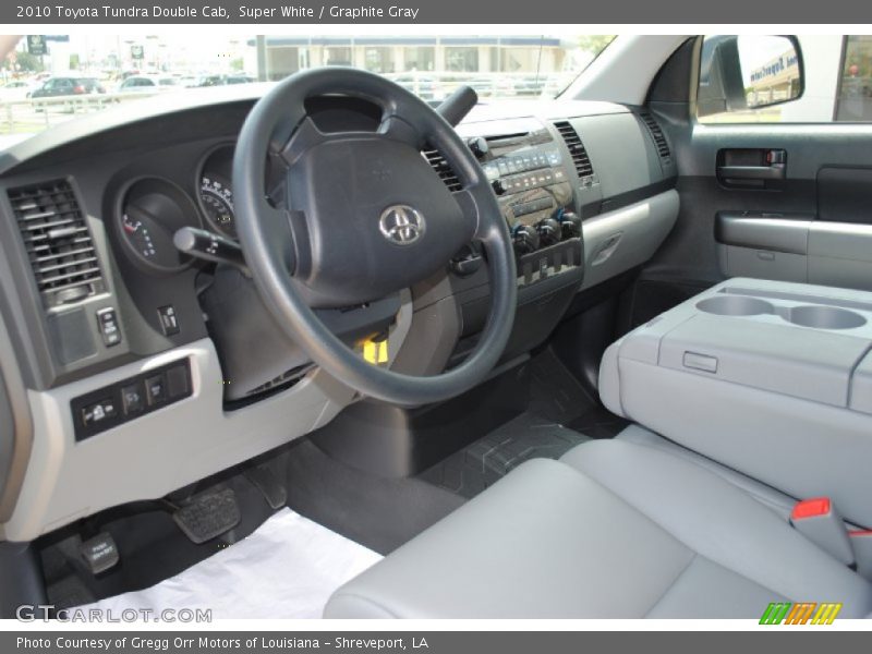 Super White / Graphite Gray 2010 Toyota Tundra Double Cab