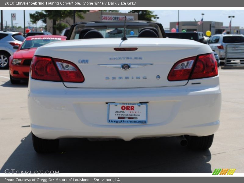 Stone White / Dark Slate Gray 2010 Chrysler Sebring Touring Convertible