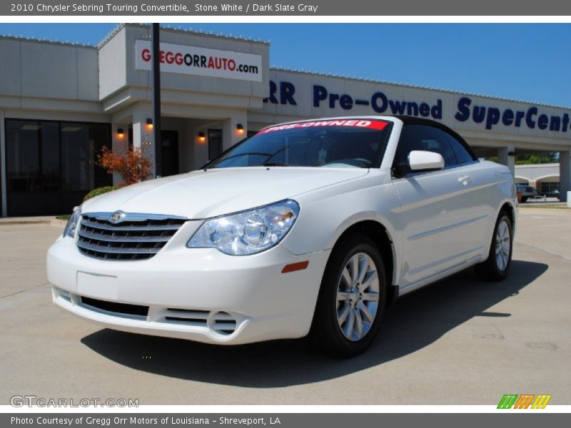 Stone White / Dark Slate Gray 2010 Chrysler Sebring Touring Convertible