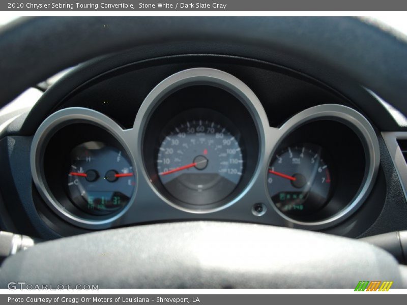 Stone White / Dark Slate Gray 2010 Chrysler Sebring Touring Convertible