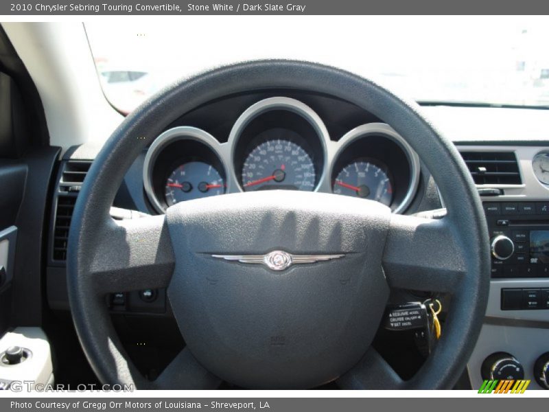 Stone White / Dark Slate Gray 2010 Chrysler Sebring Touring Convertible