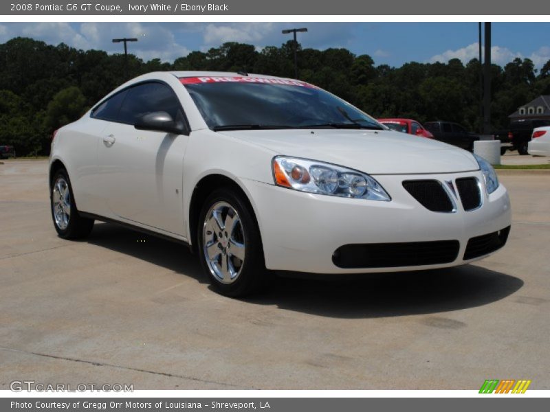 Ivory White / Ebony Black 2008 Pontiac G6 GT Coupe