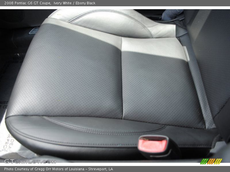 Ivory White / Ebony Black 2008 Pontiac G6 GT Coupe