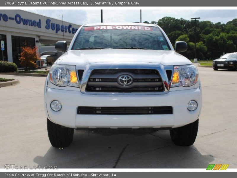 Super White / Graphite Gray 2009 Toyota Tacoma V6 PreRunner Access Cab