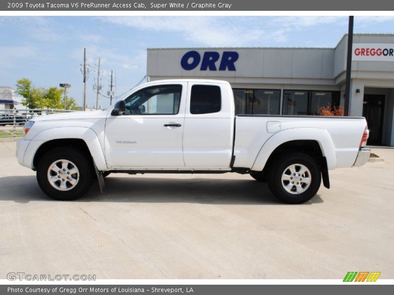 Super White / Graphite Gray 2009 Toyota Tacoma V6 PreRunner Access Cab