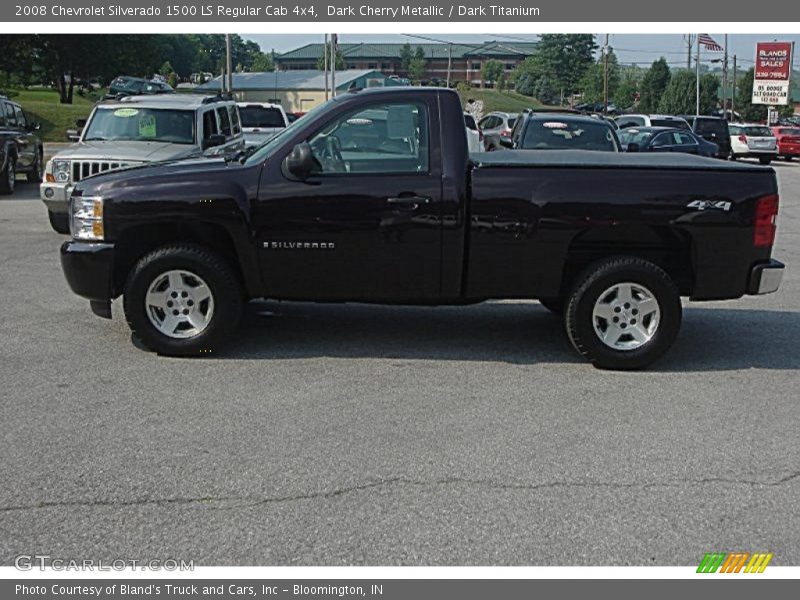 Dark Cherry Metallic / Dark Titanium 2008 Chevrolet Silverado 1500 LS Regular Cab 4x4