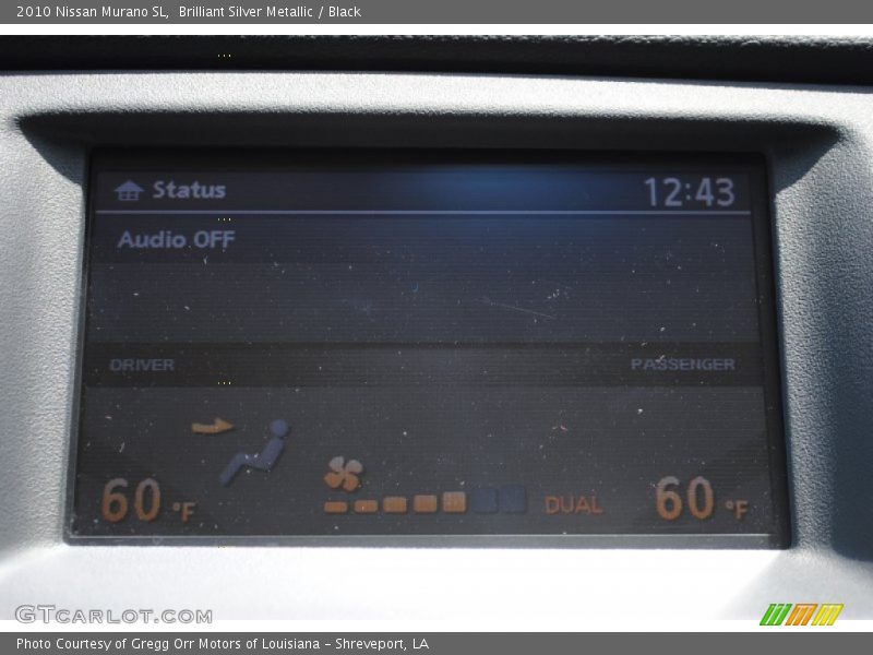 Brilliant Silver Metallic / Black 2010 Nissan Murano SL