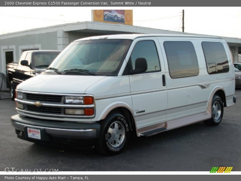 Summit White / Neutral 2000 Chevrolet Express G1500 Passenger Conversion Van