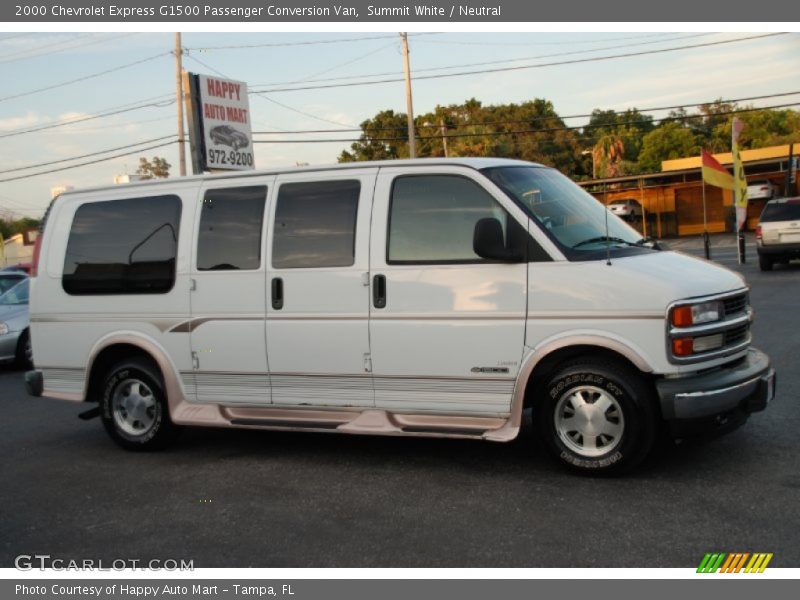 Summit White / Neutral 2000 Chevrolet Express G1500 Passenger Conversion Van