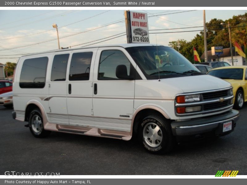 Summit White / Neutral 2000 Chevrolet Express G1500 Passenger Conversion Van