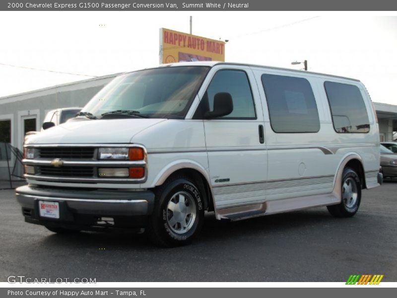 Summit White / Neutral 2000 Chevrolet Express G1500 Passenger Conversion Van