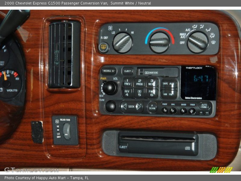Controls of 2000 Express G1500 Passenger Conversion Van