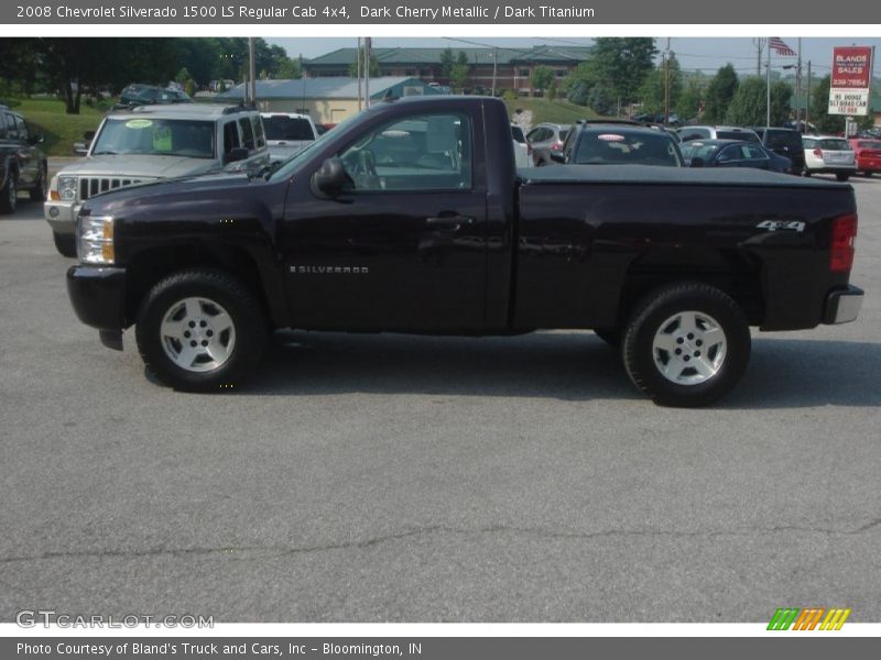 Dark Cherry Metallic / Dark Titanium 2008 Chevrolet Silverado 1500 LS Regular Cab 4x4