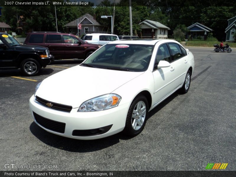 White / Neutral Beige 2007 Chevrolet Impala LT