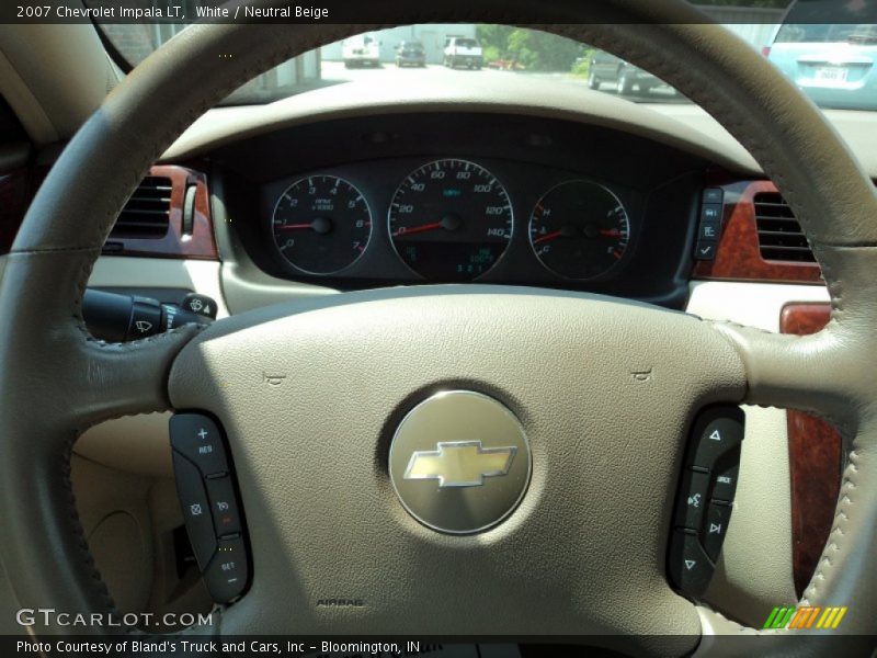 White / Neutral Beige 2007 Chevrolet Impala LT