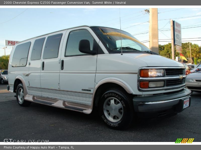 Summit White / Neutral 2000 Chevrolet Express G1500 Passenger Conversion Van