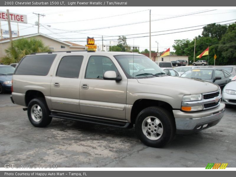 Light Pewter Metallic / Tan/Neutral 2003 Chevrolet Suburban 1500 LT
