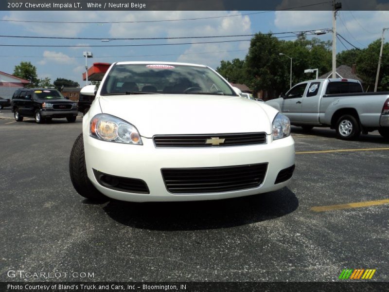 White / Neutral Beige 2007 Chevrolet Impala LT