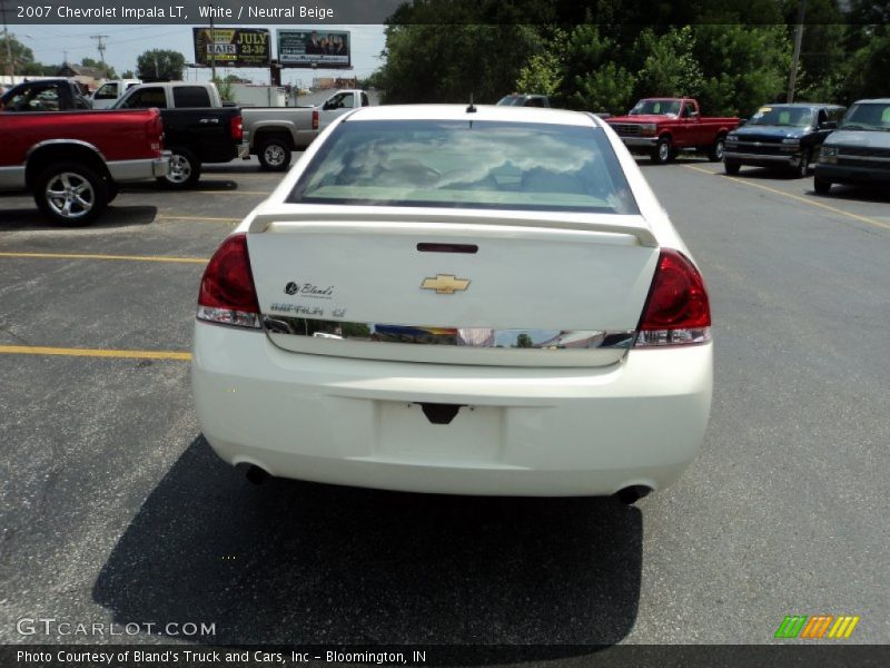 White / Neutral Beige 2007 Chevrolet Impala LT