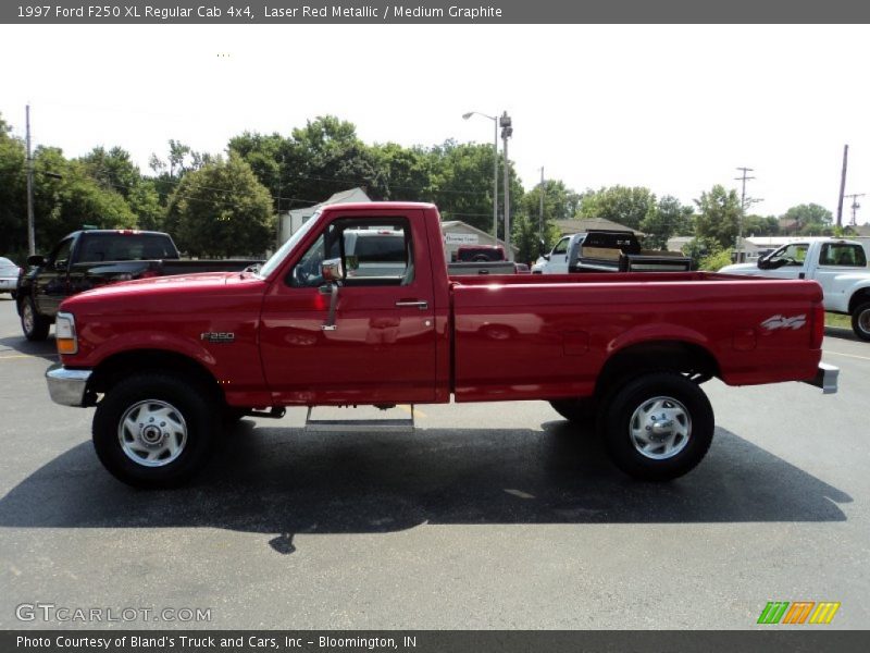 Laser Red Metallic / Medium Graphite 1997 Ford F250 XL Regular Cab 4x4