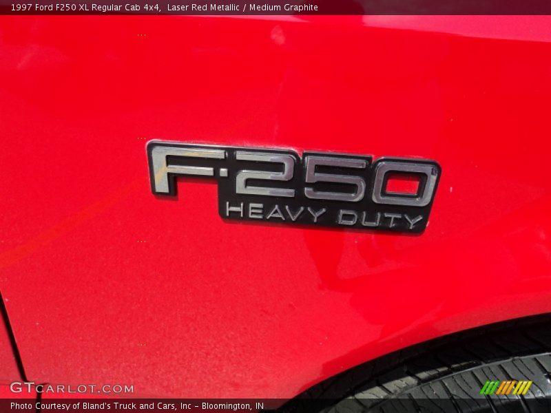 Laser Red Metallic / Medium Graphite 1997 Ford F250 XL Regular Cab 4x4