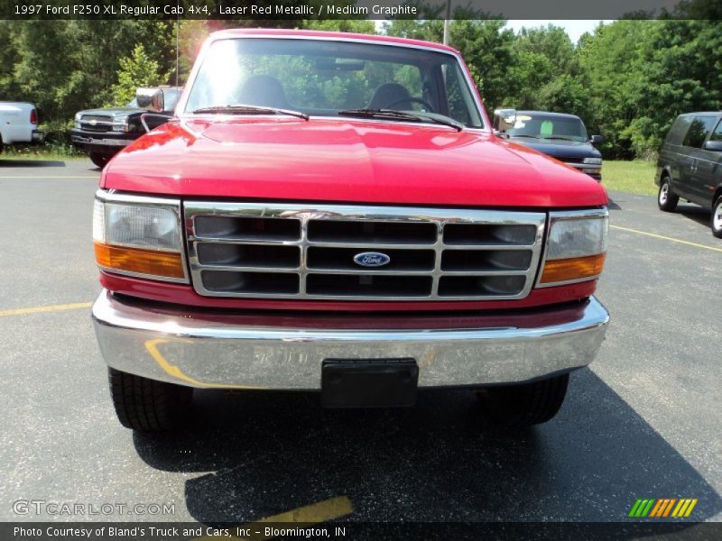 Laser Red Metallic / Medium Graphite 1997 Ford F250 XL Regular Cab 4x4