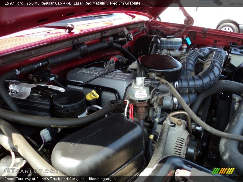 Laser Red Metallic / Medium Graphite 1997 Ford F250 XL Regular Cab 4x4