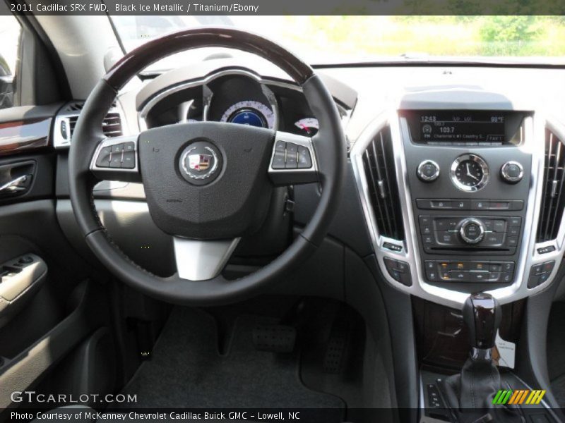 Black Ice Metallic / Titanium/Ebony 2011 Cadillac SRX FWD
