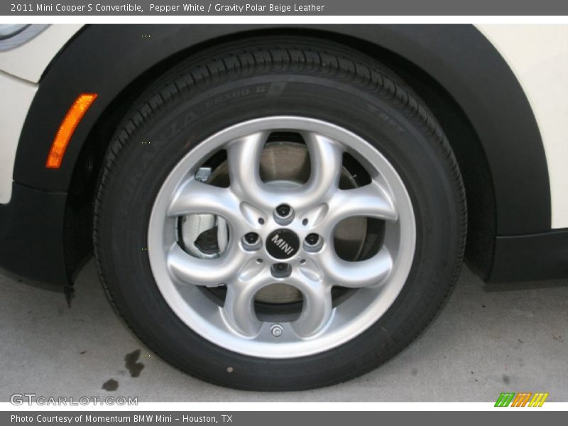 Pepper White / Gravity Polar Beige Leather 2011 Mini Cooper S Convertible