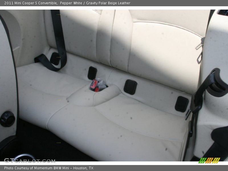 Pepper White / Gravity Polar Beige Leather 2011 Mini Cooper S Convertible