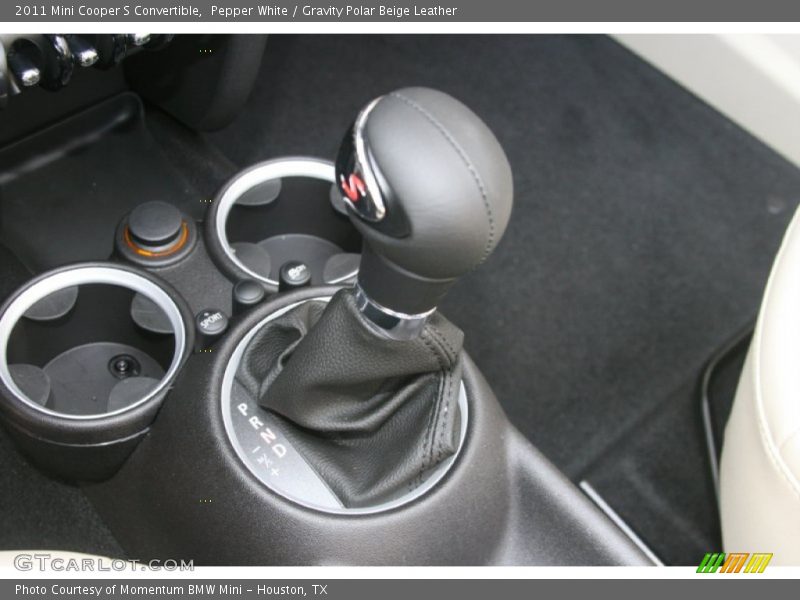 Pepper White / Gravity Polar Beige Leather 2011 Mini Cooper S Convertible