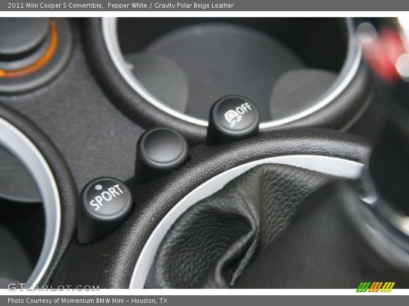Pepper White / Gravity Polar Beige Leather 2011 Mini Cooper S Convertible