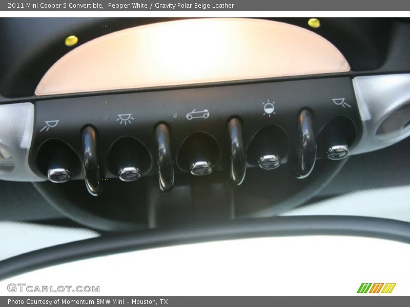 Pepper White / Gravity Polar Beige Leather 2011 Mini Cooper S Convertible