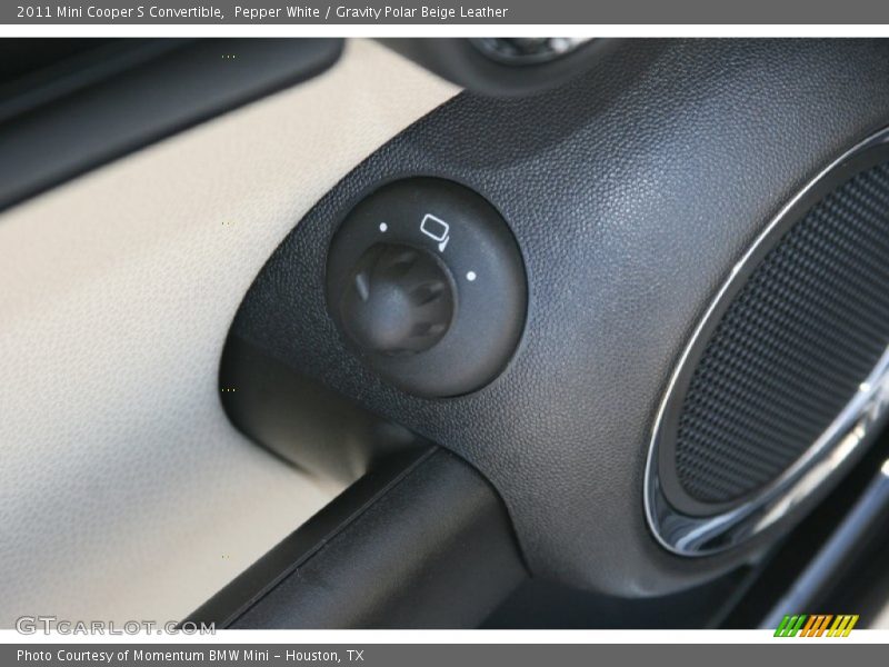 Pepper White / Gravity Polar Beige Leather 2011 Mini Cooper S Convertible