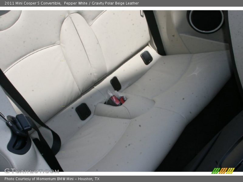 Pepper White / Gravity Polar Beige Leather 2011 Mini Cooper S Convertible