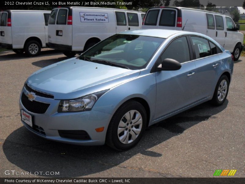 Ice Blue Metallic / Jet Black/Medium Titanium 2012 Chevrolet Cruze LS