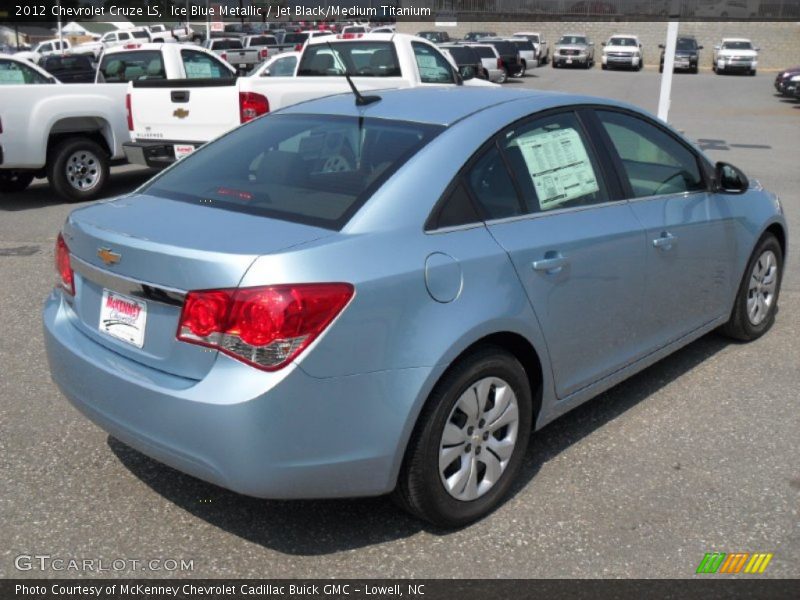 Ice Blue Metallic / Jet Black/Medium Titanium 2012 Chevrolet Cruze LS